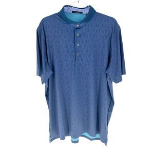 Greyson Shirt Mens XL Blue Purple Polo Performance Stretch Abstract Golf  Golfer